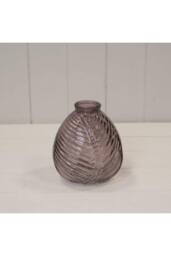 KDMD Leaf Glass Purple Vase 13cm - thumbnail 2