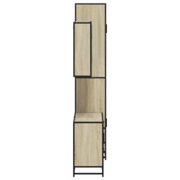 Berkfield Home 3 Piece Bathroom Furniture Set Sonoma Oak Engineered Wood in Brown - thumbnail 6