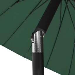 Berkfield Home Outdoor Parasol with Aluminium Pole 270 cm Green - thumbnail 6