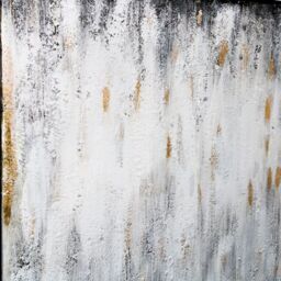 Modish Furnishing White & Black Faded Wall Art with Gold Accents & Black Frame - thumbnail 4