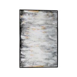 Modish Furnishing White & Black Faded Wall Art with Gold Accents & Black Frame - thumbnail 3