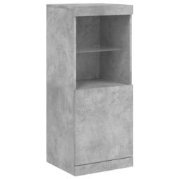 Berkfield Home Sideboard with LED Lights Concrete Grey 162x37x100 cm - Size: 162 x 37 x 100 cm - thumbnail 9