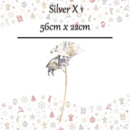 VFM e-Store Christmas Amarylis Spray Decoration 56cm x 22cm Silver X 1 - Size: 56 cm x 22 cm - thumbnail 2