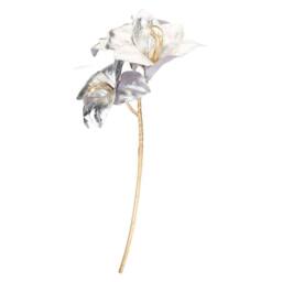 VFM e-Store Christmas Amarylis Spray Decoration 56cm x 22cm Silver X 1 - Size: 56 cm x 22 cm