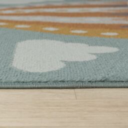 Livabliss Ankara - Kids Multicoloured Grey Blue Washable Rug for Children's Rooms - Size: 160 cm x 215 cm - thumbnail 7