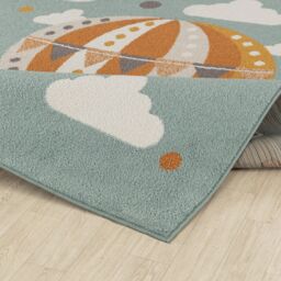 Livabliss Ankara - Kids Multicoloured Grey Blue Washable Rug for Children's Rooms - Size: 160 cm x 215 cm - thumbnail 4