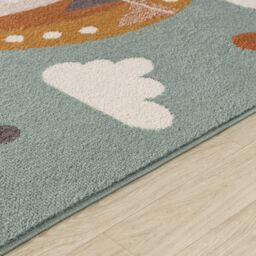 Livabliss Ankara - Kids Multicoloured Grey Blue Washable Rug for Children's Rooms - Size: 160 cm x 215 cm - thumbnail 3