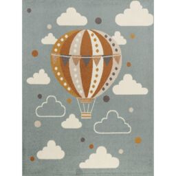 Livabliss Ankara - Kids Multicoloured Grey Blue Washable Rug for Children's Rooms - Size: 160 cm x 215 cm - thumbnail 2