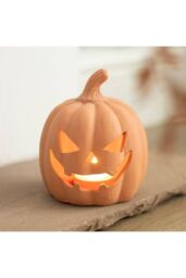 KDMD 12.5cm Terracotta Pumpkin Ornament in Coral - thumbnail 5