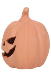 KDMD 12.5cm Terracotta Pumpkin Ornament in Coral - thumbnail 2