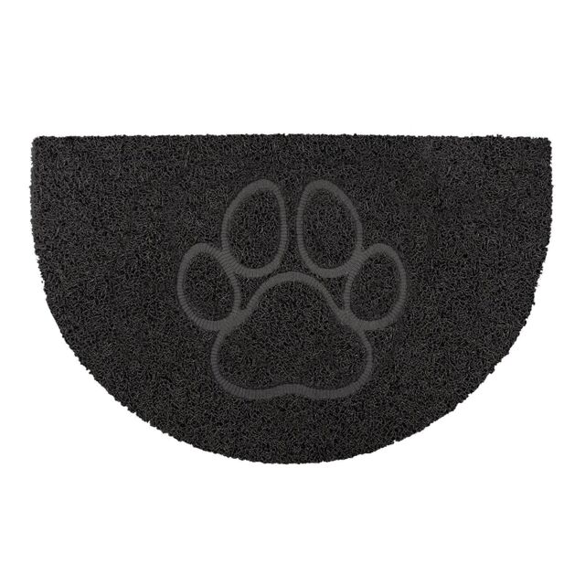 Oseasons Paw Half Moon Doormat in Black - Size: 44 cm x 70 cm - image 1