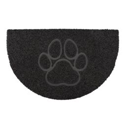 Oseasons Paw Half Moon Doormat in Black - Size: 44 cm x 70 cm - thumbnail 1