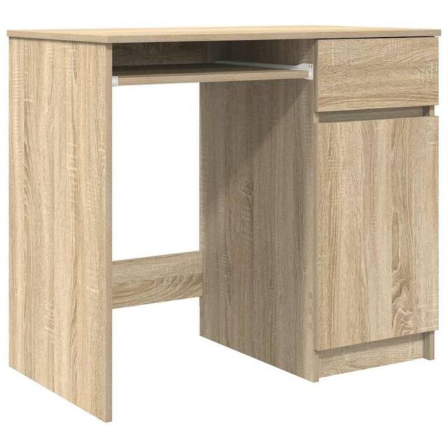 Berkfield Home Desk Sonoma Oak 86x49x76 cm Engineered Wood in Light Brown - Size: 86 x 49 x 76 cm - image 1