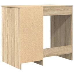 Berkfield Home Desk Sonoma Oak 86x49x76 cm Engineered Wood in Light Brown - Size: 86 x 49 x 76 cm - thumbnail 8