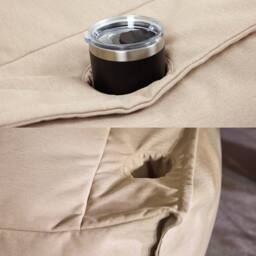 icon Alto Bean Bag Armchair, Olefin in Khaki - thumbnail 8