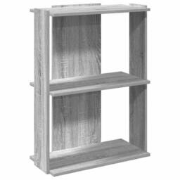 Berkfield Home Elegant Bookcase 3-Tier Grey Sonoma 60x30x80 cm Engineered Wood - Size: 60 x 30 x 80 cm - thumbnail 3