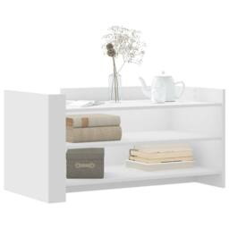 Berkfield Home Durable Coffee Table White 100x50x50 cm Engineered Wood - Size: 100 x 50 x 50 cm - thumbnail 1