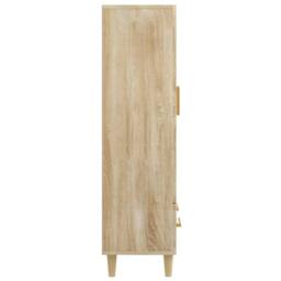 Berkfield Home Highboard Sonoma Oak 70x31x115 cm Engineered Wood in Light Tan - Size: 70 x 31 x 115 cm - thumbnail 7