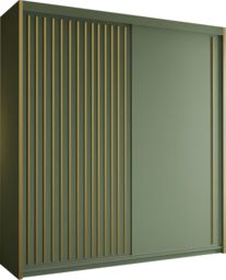 Sliding Wardrobes 4U Modern Wardrobe Double Sliding Wardrobe W 203cm x H 217cm x D 62cm in Green - thumbnail 2