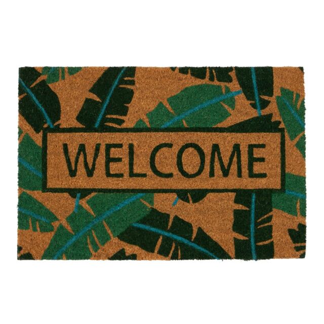 Nicola Spring Coir Door Mat - 60 x 40cm - Banana Leaf - Size: 40 cm x 60 cm - image 1