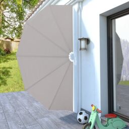 Berkfield Home Collapsible Terrace Side Awning Cream 160 cm - thumbnail 3