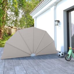 Berkfield Home Collapsible Terrace Side Awning Cream 160 cm