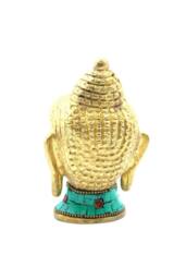KDMD Large Brass Buddha Figure - 11.5cm Calm & Serene Decor Piece in Gold - thumbnail 2