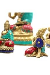 KDMD Large Brass Buddha Figure - 11.5cm Calm & Serene Decor Piece in Gold - thumbnail 6
