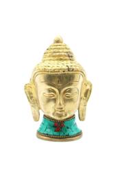 KDMD Large Brass Buddha Figure - 11.5cm Calm & Serene Decor Piece in Gold - thumbnail 1