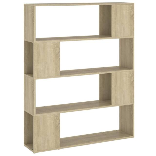 Berkfield Home Book Cabinet Room Divider Sonoma Oak 100x24x124 cm in Brown - Size: 100 x 24 x 124 cm - image 1
