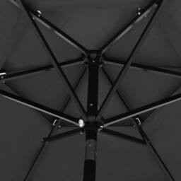 Berkfield Home Harmful 3-Tier Parasol with Aluminium Pole Anthracite 2.5 m in Charcoal - thumbnail 5