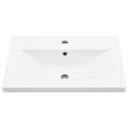 Berkfield Home Sink Cabinet with Built-in Basin Black Oak Engineered Wood - thumbnail 7