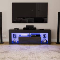 HD Designs Vida Designs Luna 2 Drawer LED TV Unit in Black - thumbnail 4