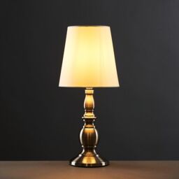 ValueLights Sierra Traditional Pair of Cream Table Lamps Touch On/Off Dimmable - thumbnail 3