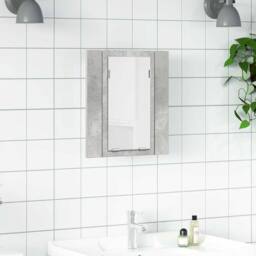 Berkfield Home LED Bathroom Mirror Cabinet Concrete Grey 40x12x45 cm - Size: 40 x 12 x 45 cm - thumbnail 2