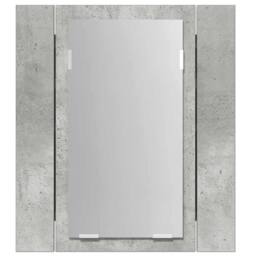 Berkfield Home LED Bathroom Mirror Cabinet Concrete Grey 40x12x45 cm - Size: 40 x 12 x 45 cm - thumbnail 9