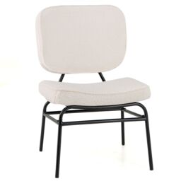 Gymax Upholstered Accent Chair Sherpa Side Chair With Adjustable Foot Pads in White