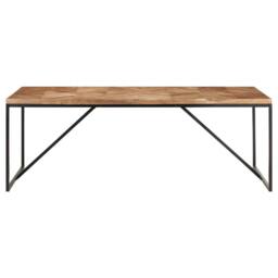 Berkfield Home Dining Table 200x90x76 cm Solid Acacia & Mango Wood in Brown - Size: 200 x 90 x 76 cm - thumbnail 3