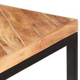 Berkfield Home Dining Table 200x90x76 cm Solid Acacia & Mango Wood in Brown - Size: 200 x 90 x 76 cm - thumbnail 6