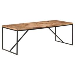 Berkfield Home Dining Table 200x90x76 cm Solid Acacia & Mango Wood in Brown - Size: 200 x 90 x 76 cm - thumbnail 8