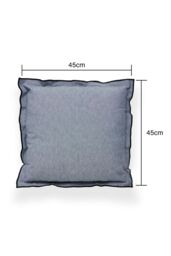 BHS Pierre Cushion in Blue - Size: 45 cm x 45 cm - thumbnail 5