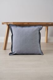 BHS Pierre Cushion in Blue - Size: 45 cm x 45 cm