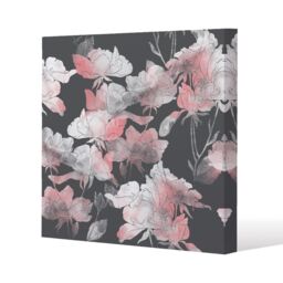 Benjamin Tate Design Imprints flowers & leaves of wild rose (Canvas Print) / 114 x 114 x 4cm in Natural - Size: 114 x 114 x 4 cm - thumbnail 1
