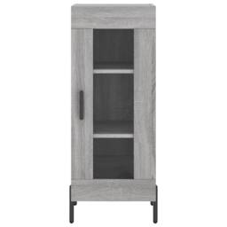 Berkfield Home Highboard Grey Sonoma 34.5x34x180 cm Engineered Wood - thumbnail 6