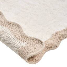 Wyld and Coco Cotton Bath Mat 60 x 90 cm - Beige and Brown Geometric Plush - Size: 1600mm x 900mm - thumbnail 5