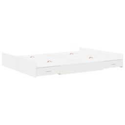 Berkfield Home Storage Bed Frame with Drawer with Headboard with Storage White 150 x 200 cm - thumbnail 7