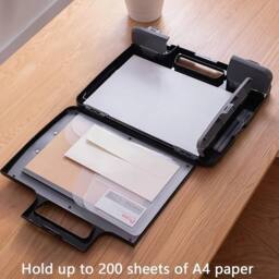 FLAVORA A4 Plastic Storage Clipboard Legal Paper Folder in Black - Size: 0.6m2 - thumbnail 3