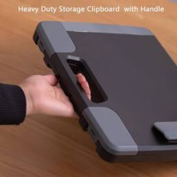 FLAVORA A4 Plastic Storage Clipboard Legal Paper Folder in Black - Size: 0.6m2 - thumbnail 4