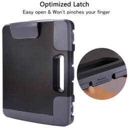 FLAVORA A4 Plastic Storage Clipboard Legal Paper Folder in Black - Size: 0.6m2 - thumbnail 2