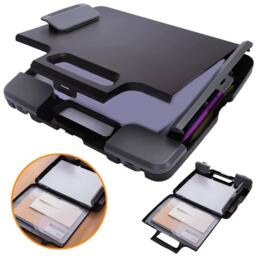 FLAVORA A4 Plastic Storage Clipboard Legal Paper Folder in Black - Size: 0.6m2 - thumbnail 1